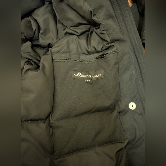 Long Black Moose Knuckle Jacket - Picture 5 of 9